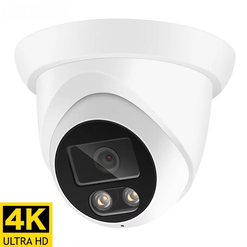 24H Full Color 8MP Security Cctv Ahd Dome Camera 1080P Night Vision Luminous Led Coaxial Digital indoor sphere Ceiling For Home