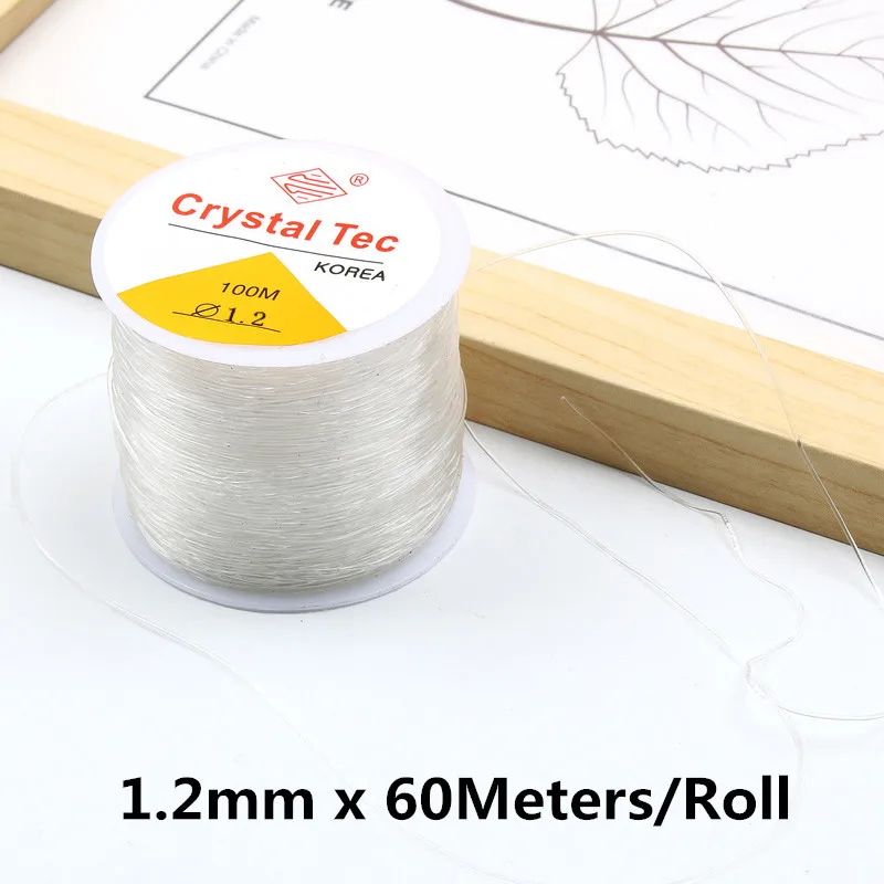 60M Strong Elastic Beading Cord for Jewellery Making