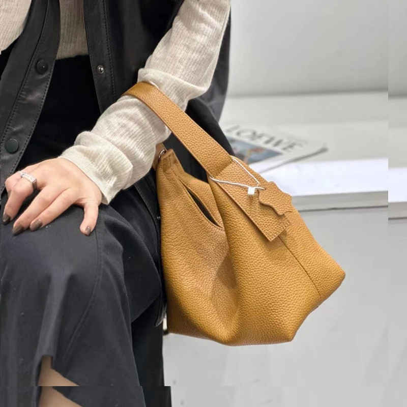 Hifashion skóra bydlęca prawdziwej skóry małe torby na ramię Crossbody dla kobiet 2023 Trend projektant torebki z grubej bawełny torebki damskie Hobo