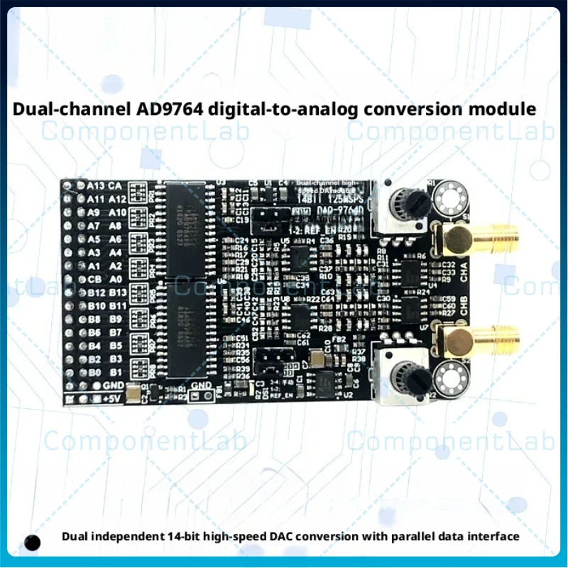 AD9764 14Bit 125MSPS High Speed Dual Channel DAC Module Parallel Waveform Generator
