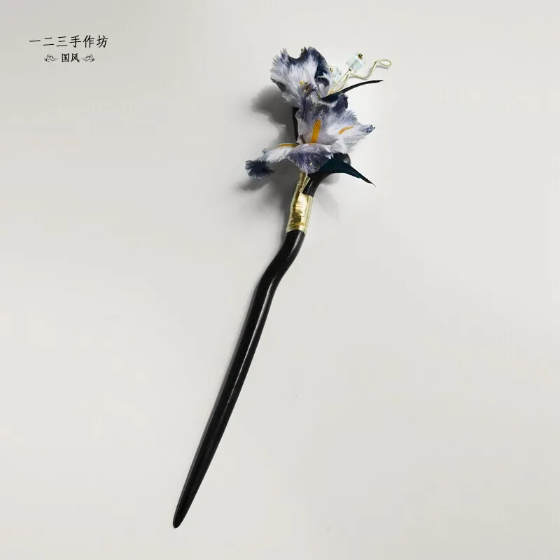 original-wanning-intangible-heritage-velvet-hairpin-daily-commute-bun-hair-accessory-for-women