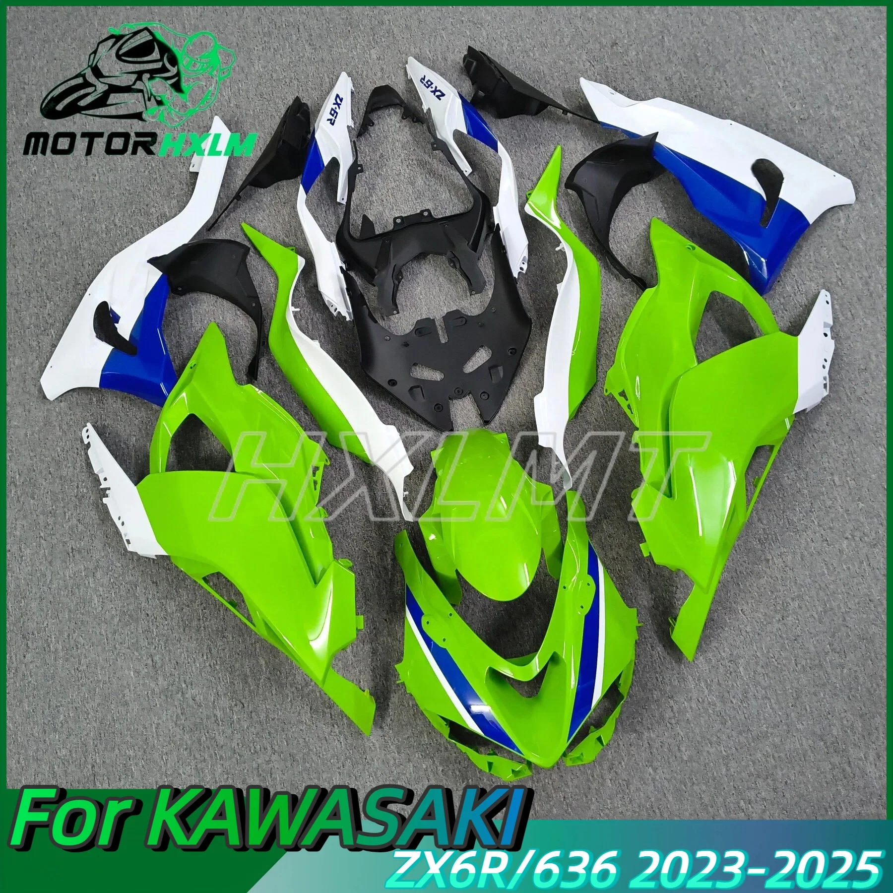 

For Kawasaki ZX6R 636 ZX-6R 2023 2024 2025 Motorcycle Plastic Shell Fairing Bodywork Set ZX636 ZX-6R ZX 6R Green Black White