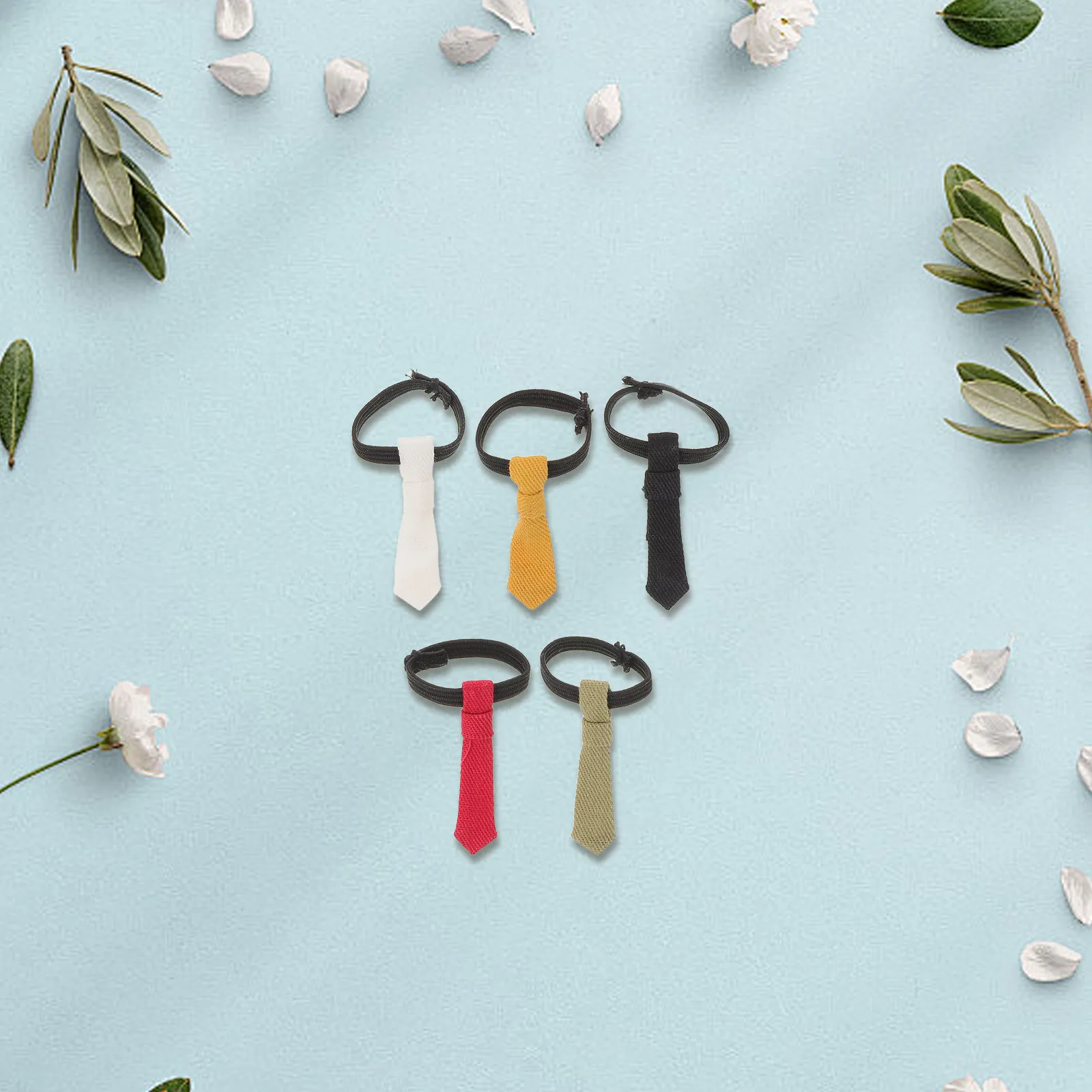 

Набор из 5 миниатюрных галстуков для кукол BJD, тканевые аксессуары для кукольного домика, для детских ролевых игр и переодеваний