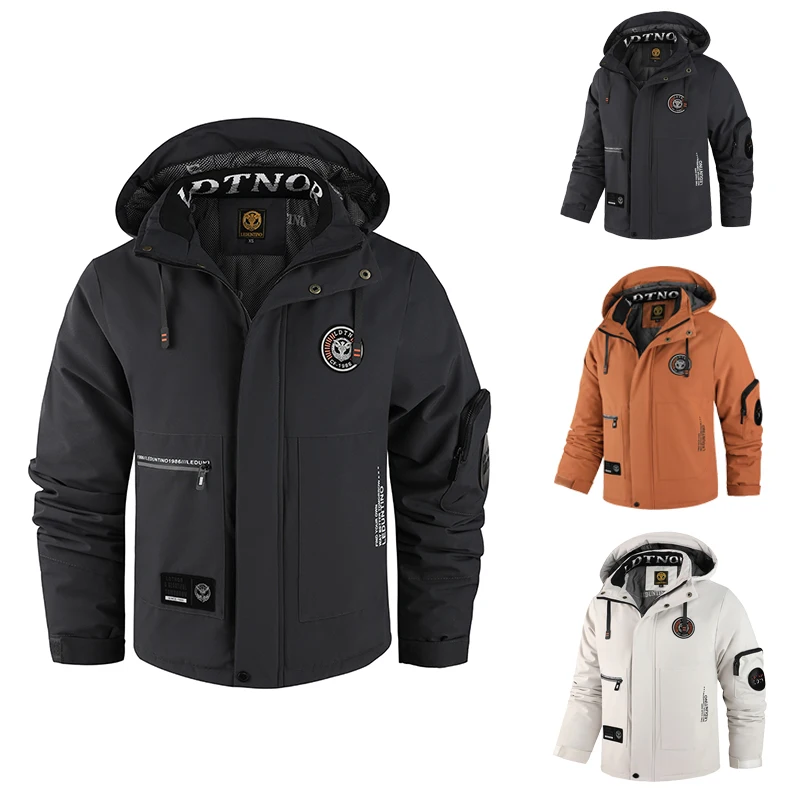 

Winter Thickened Warm Hooded Jacket Outdoor Windproof Multi-pocket Cargo Coat Men's Casual Loose Cotton Jackets Fashion Top