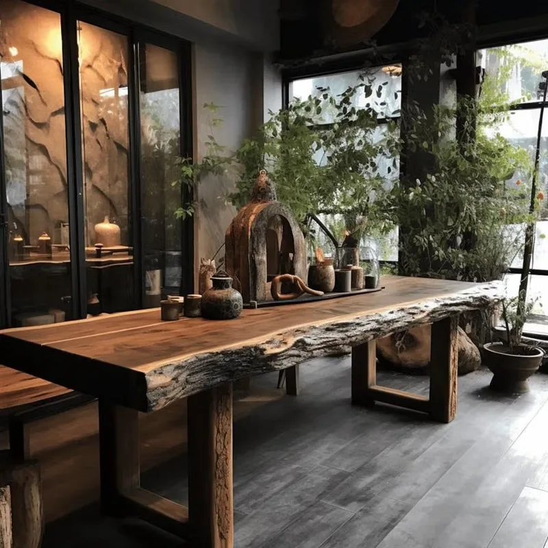 

i wind large board solid wood office kung fu room tea and chair combination