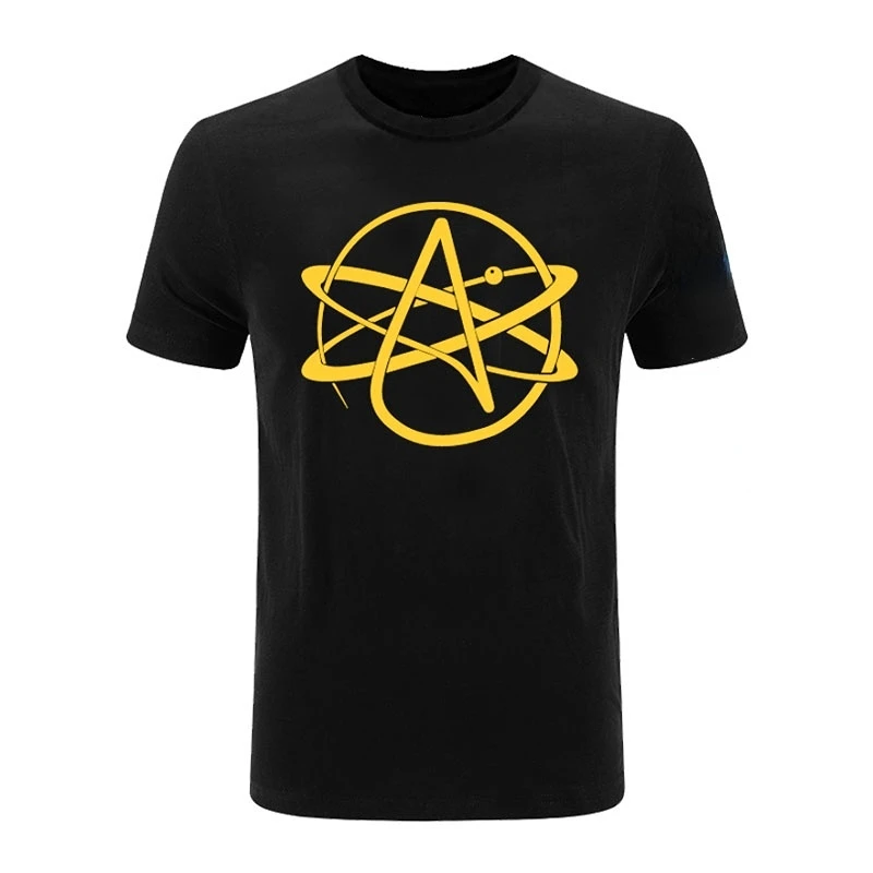 Funny Atheist Symbol Men T-shirt FSM Pastafarian Religion Graphic Unisex Leisure Loose Ropa Hombre Camisetas 100% Cotton Eu Size