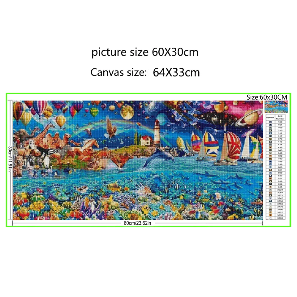 Diamond Painting New 2025 Full Square/Round Diamond Art Jewelry Cross Stitch Mosaic Picture Underwater World Circus Home Decor