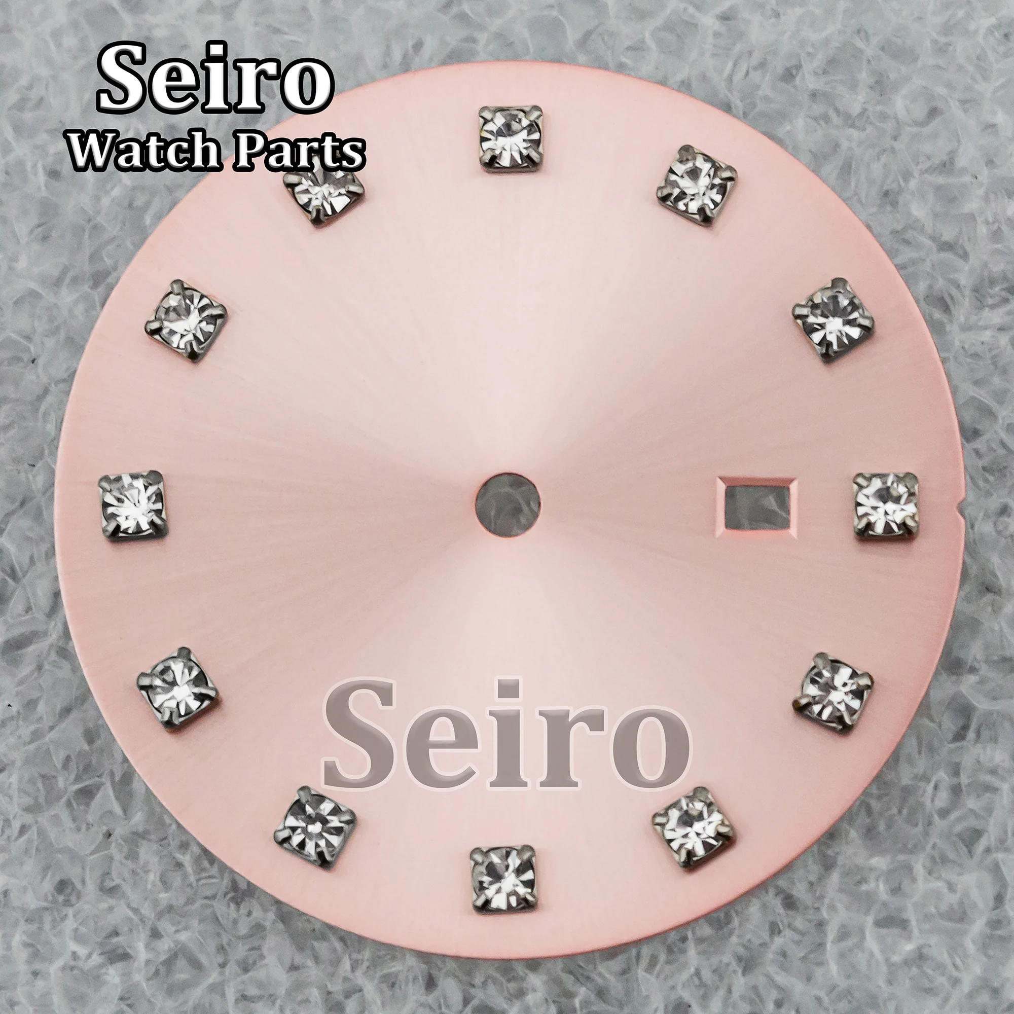 Watch Parts 25mm Watch Dial Diamond Index Dial Face Pink Silver White for MOD Datejust NH35 NH36 Automatic Movement Women Parts