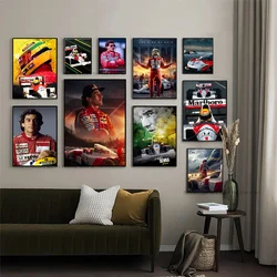 1PC Ayrton Senna Helmet F1 Racing Poster Paper Print Home Living Room Bedroom Entrance Bar Restaurant Cafe Art Painting