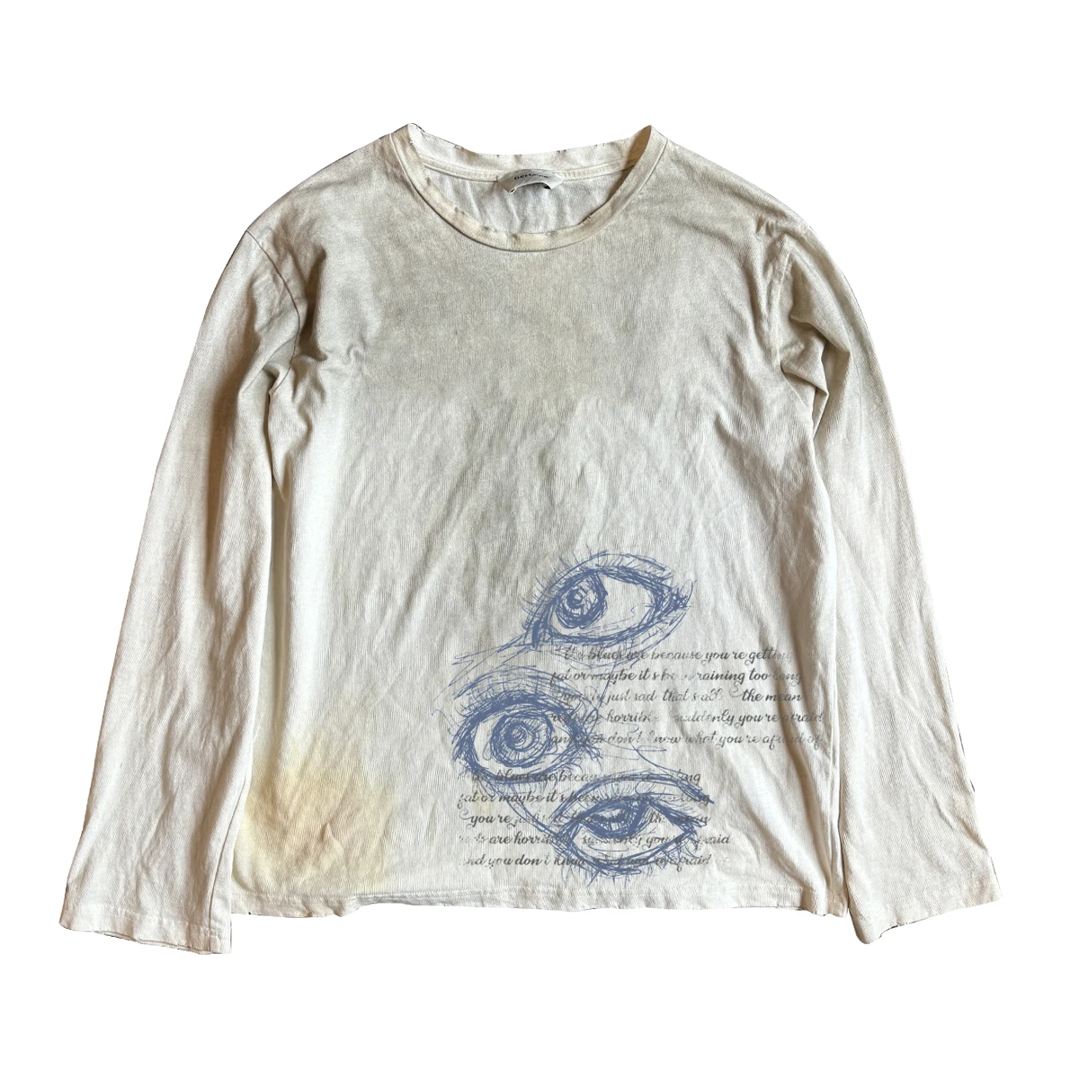 Shibu Long Sleeve T-Shirt Abstract Line Illustration Dark Pioneer Light Subculture Matching Rule Dirty Cotton Youth Fashion
