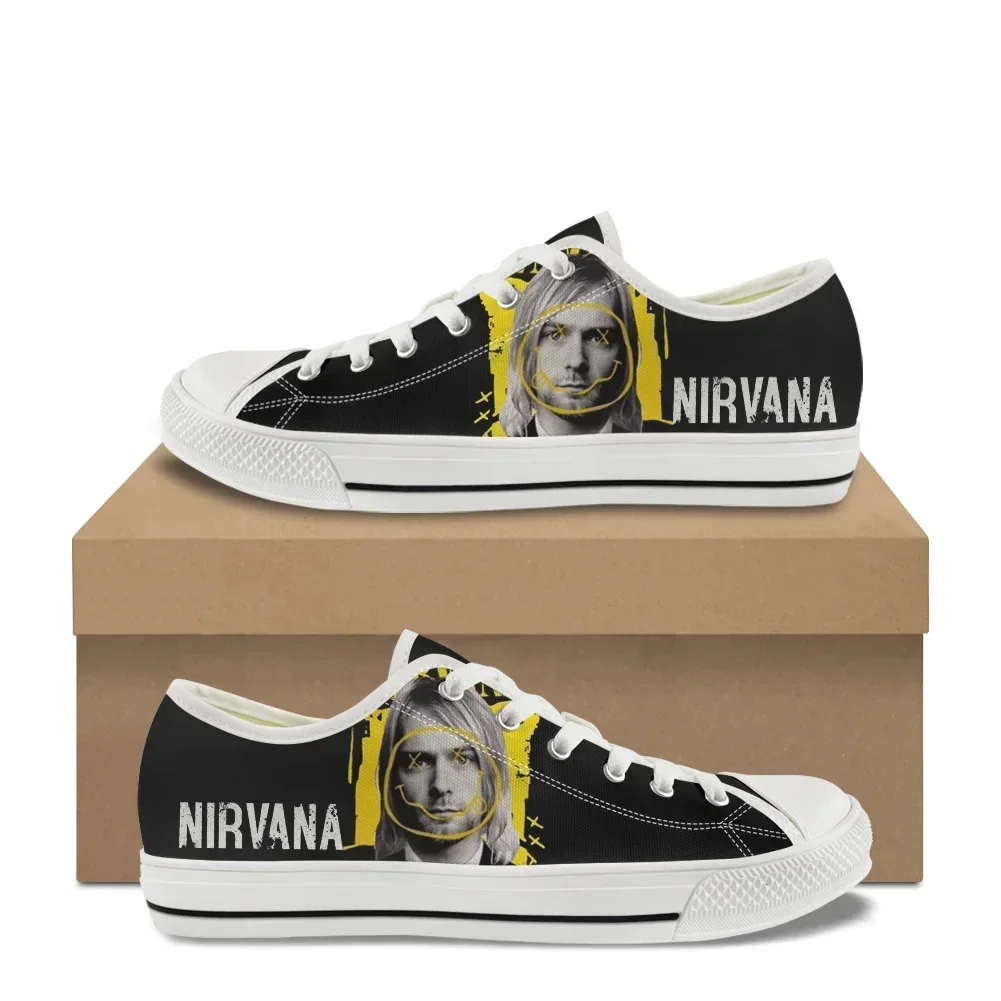 NIRVANA Low Top High Quality Sneakers Mens Womens Teenager Canvas Sneaker Casual Couple Shoes Customization Shoe