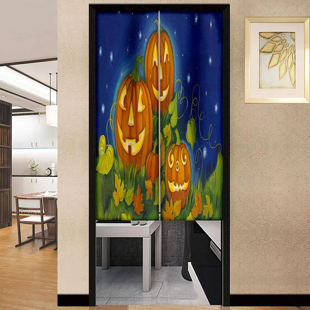 Celebrations Halloween Japanese Door Curtain Dust Proof Partition Kitchen Dining Room Doorway Decorative Cafe Restaurant Decor