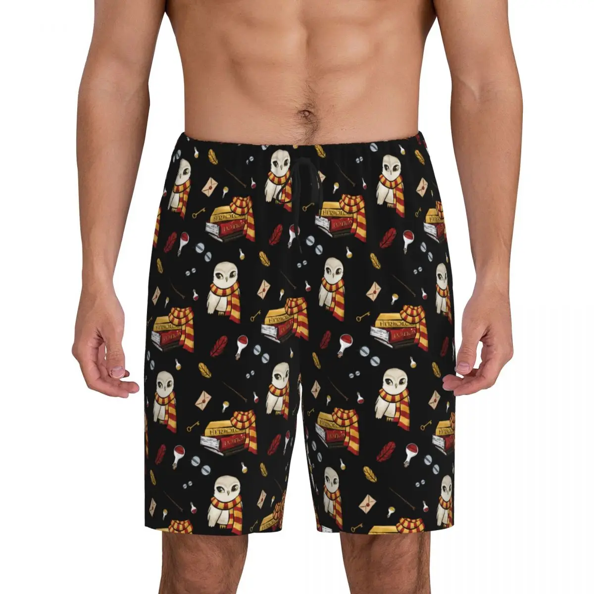 

Men's Harrys Magic Adventure Movies Potters Pajama Shorts Custom Print Sleep Pjs Sleepwear Bottoms with Pockets