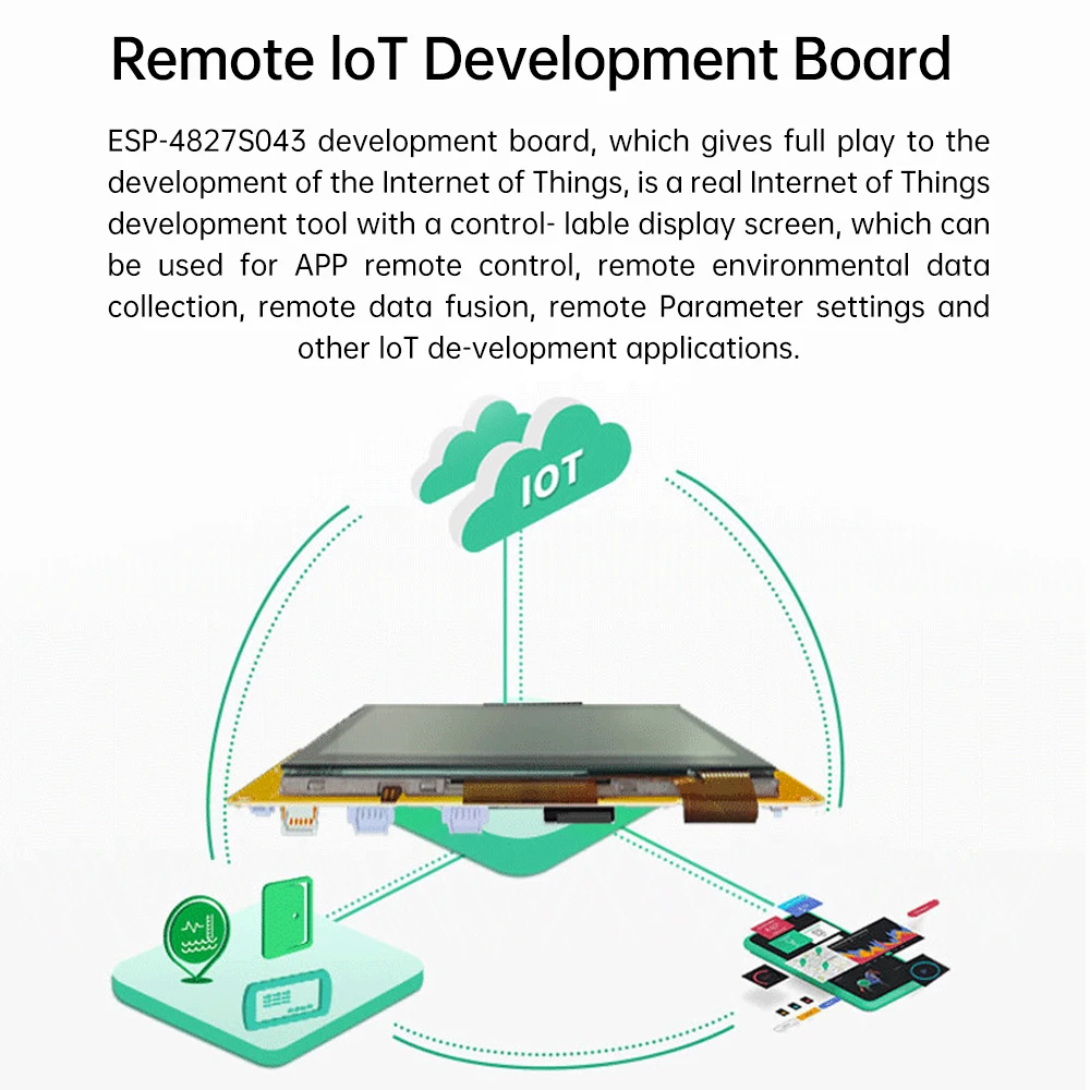 ESP32-S3 WiFi BT Entwicklungsboard 4,3-Zoll-Display 480x272/800x480 Auflösung Typ-C Touchscreen/Nicht-Touchscreen-Optionen Verfügbar – Detail 5
