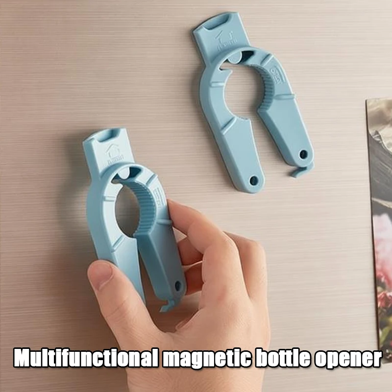 Easy To Grip Plastic Bottle Opener 1 Handed Lever Mechanism Blue Handle For Elderly/Beer Bottle Openers Durable Kitchen Tools