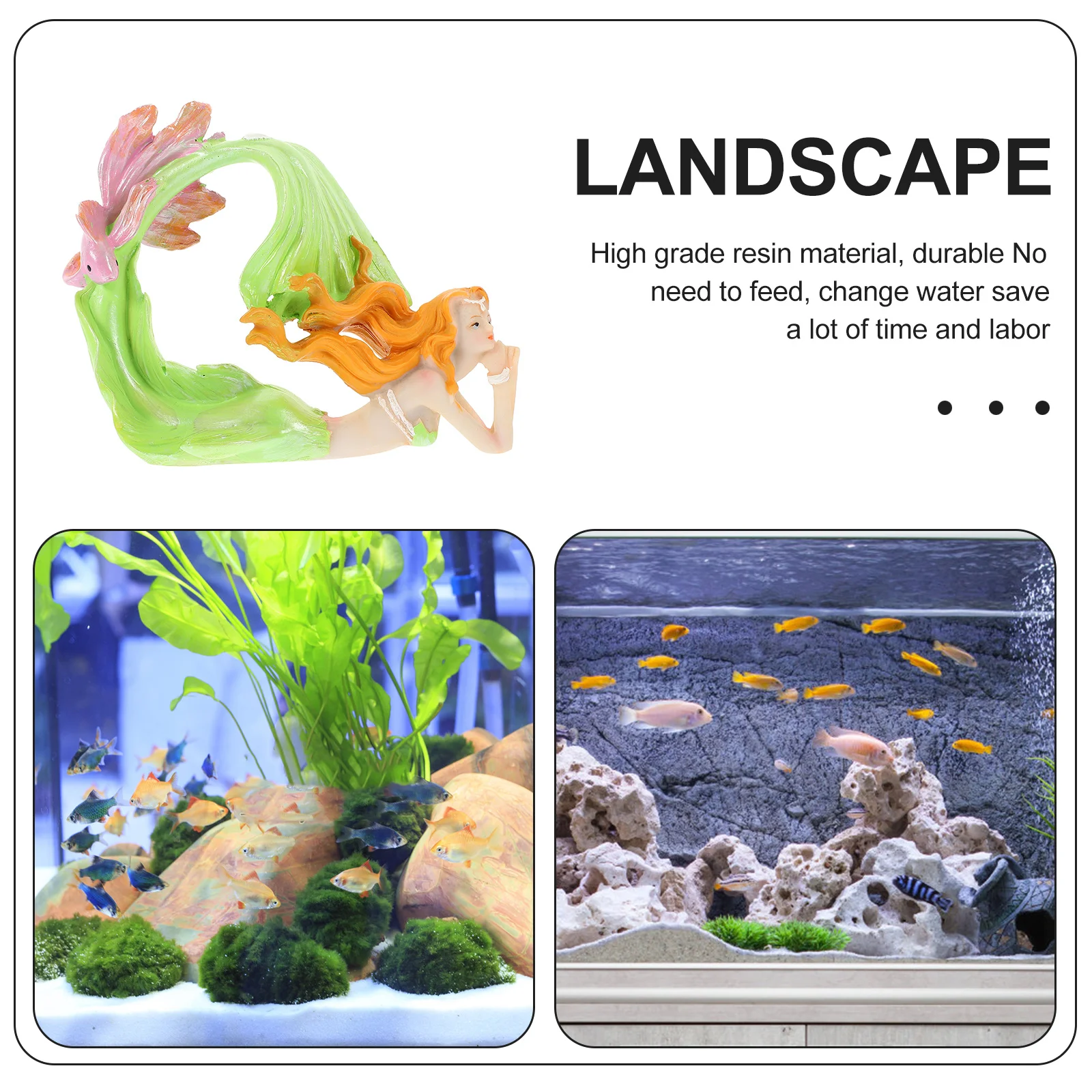 

Fish Tank Ornament Mermaid Decor Aquarium Sculpture Mermaids Party Decorations Figurines