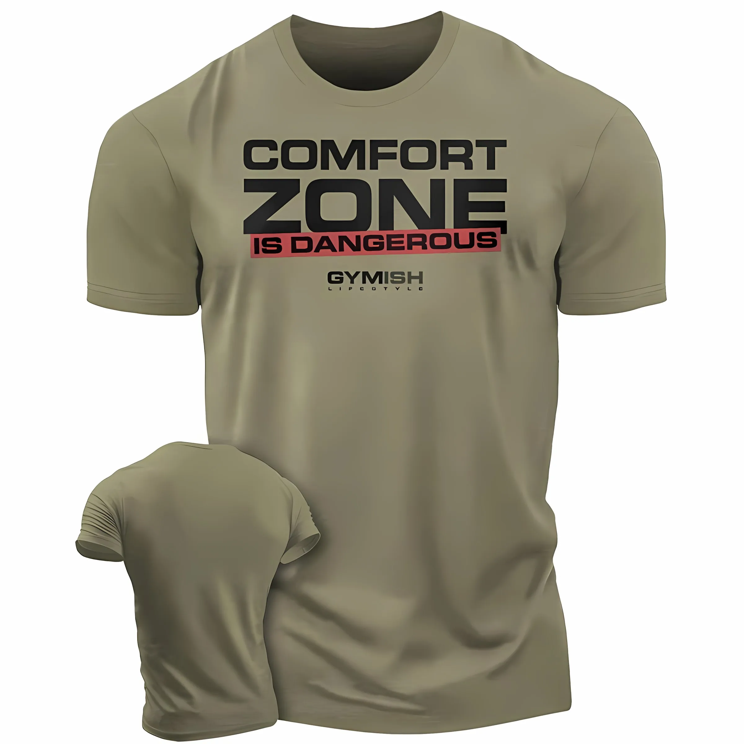 2025 Summer New Sports Fitness Casual and Fashionable 3D Letter Printed Breathable and Comfortable Men's T-Shirt