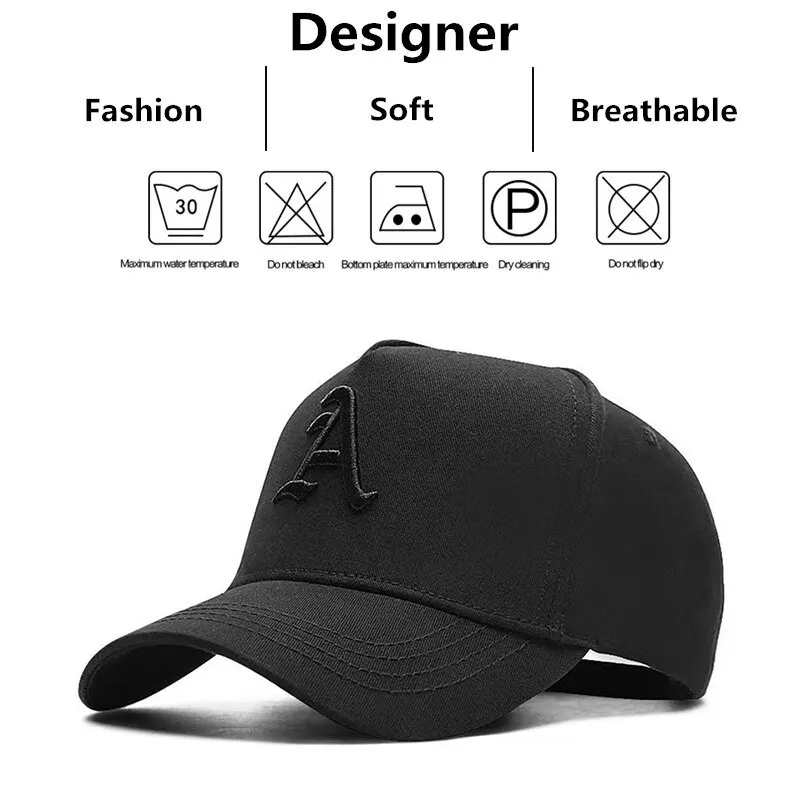 Fashion A Letter Embroidery Baseball Caps Spring and Autumn Outdoor Adjustable Casual Hats Sunscreen Hat