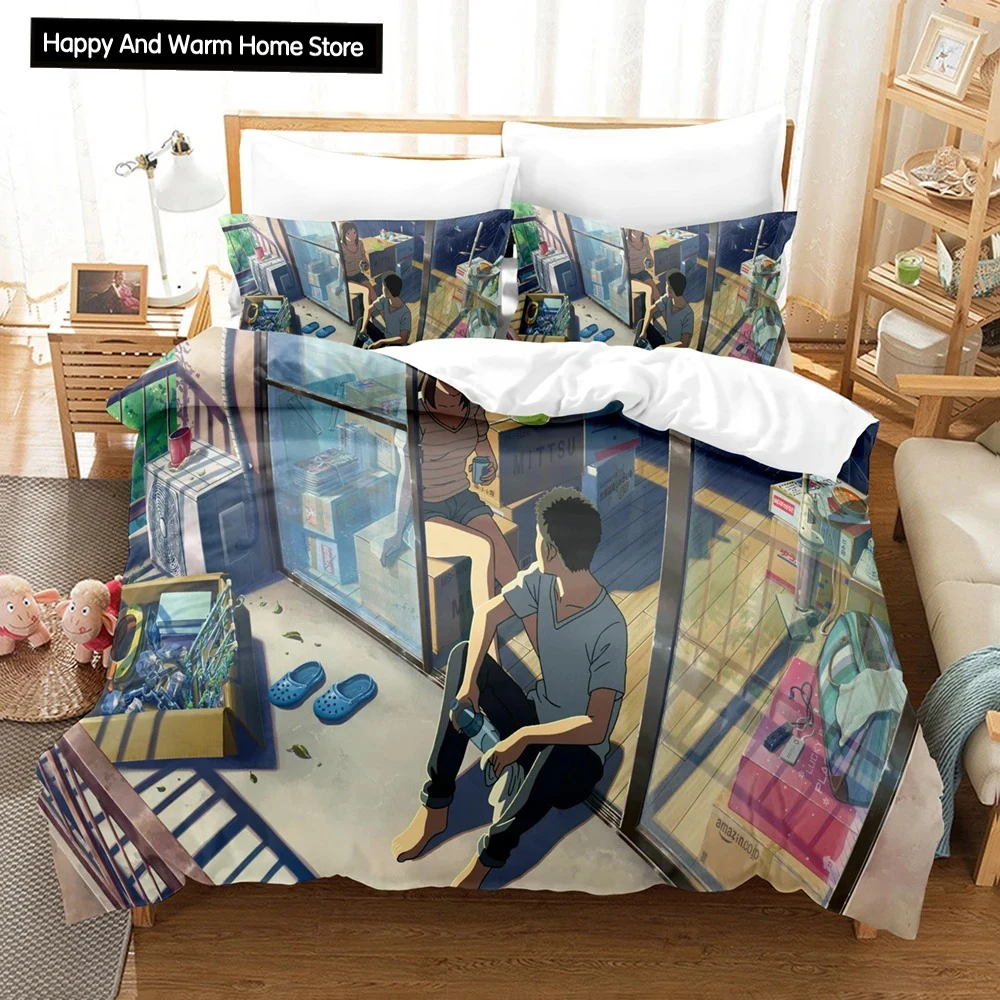 3D Print Japan Movie The Garden of Words Bedding Sets Duvet Cover Set With Pillowcase Twin Full Queen King Bedclothes Bed Linen