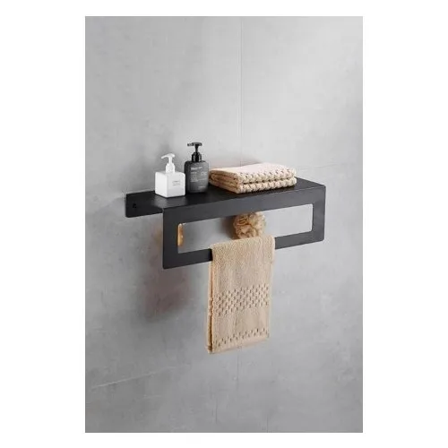 Alka Kim Loại Đen 30 Cm Kệ Giá Treo Khăn Kim Loại Kệ Treo Khăn Khách Sạn Phòng Tắm Móc Áo, Nhà Bếp Kệ Để Đồ Nhà Tắm Havluluk