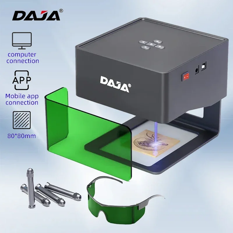 New DAJA DJ6 Laser Engraver Diy Laser Engraving Machine Fast Mini Logo Mark Printer Cutter Woodworking Wood Plastic for iPhone