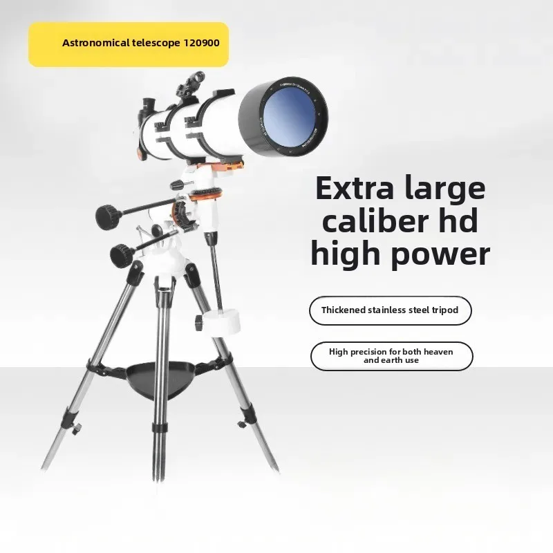 

120900 Astronomical Telescope Large Aperture Equatorial Refracting Outdoor High Magnification HD Professional Stargazing Moon