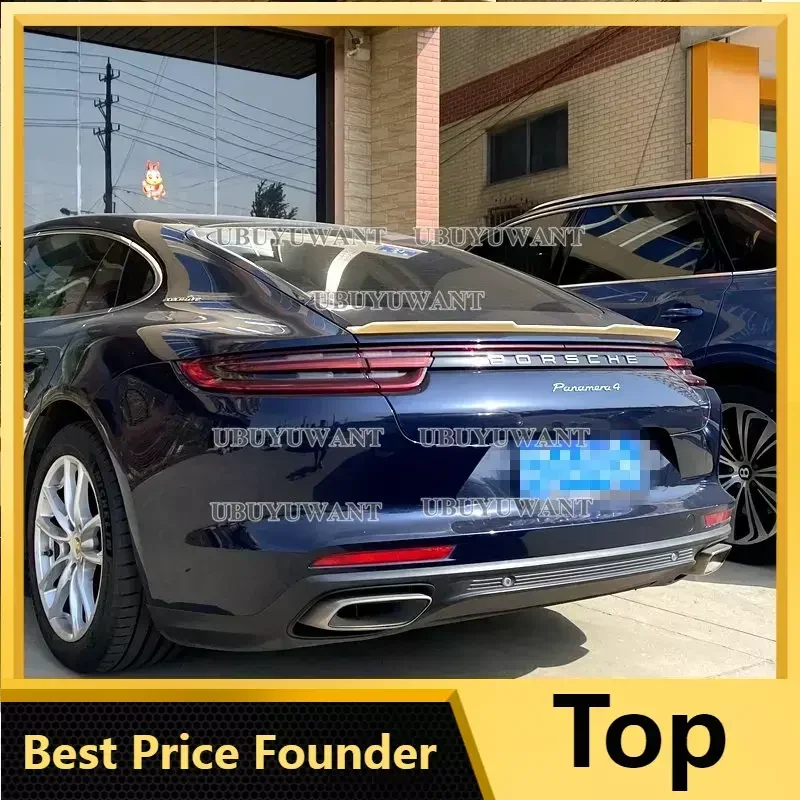 

For Porsche Panamera 971 2017 2018 2019 2020 2021 2022 2023 Car Styling ABS Glossy Black Carbon Look Rear Spoiler