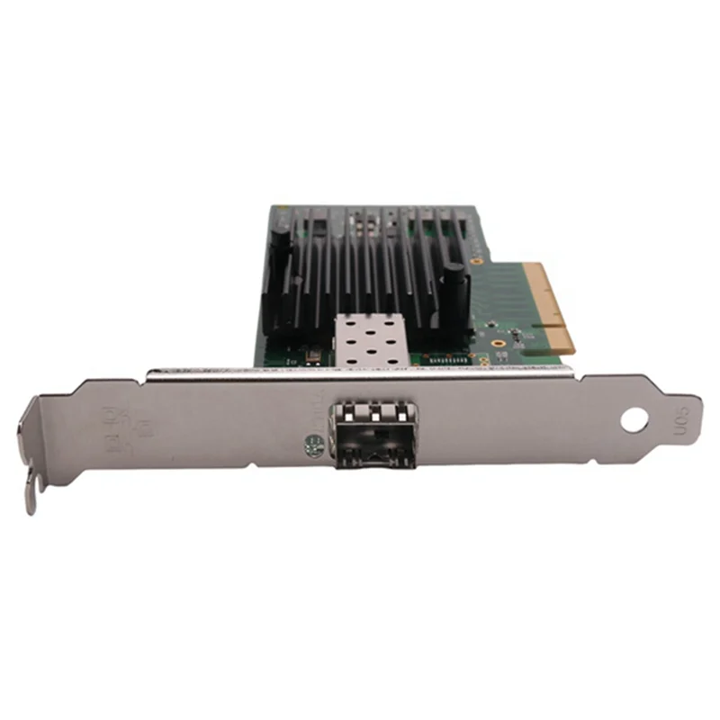 AT87-10G SFP + Server การ์ดเครือข่ายไฟเบอร์ออปติก 82599EN ชิป PCIE X4 Single Optical Port การ์ดเครือข่าย