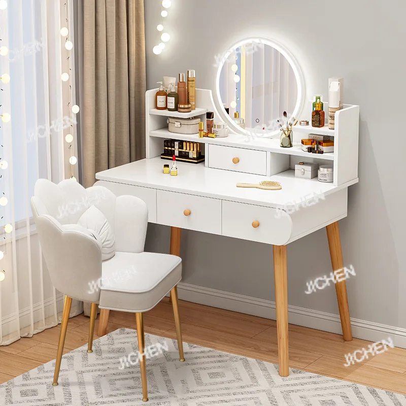 طاولة مكياج لصالونات الأظافر بسيطة وحديثة لغرفة النوم، طاولة مكياج صغيرة E**** طاولة منزلية بسيطة للإيجار