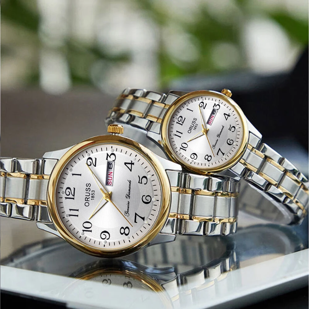 Новые романтические часы для пар, корейская версия, индивидуальный нишевый подарок, пара стильных повседневных простых часов