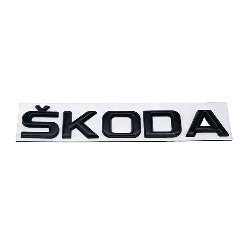 1pcs 155mm ABS For Skoda Octavia Superb Fabia Yeti Rapid Roomster Car Rear Trunk Letters Sticker Badge Emblem Logo Accessories