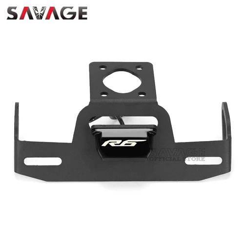 Imagen 2 del producto Soporte para matrícula YZF R6, luz LED para YAMAHA YZF-R6 2006-2022 YZFR6, soporte de marco trasero para motocicleta, eliminador de guardabarros trasero