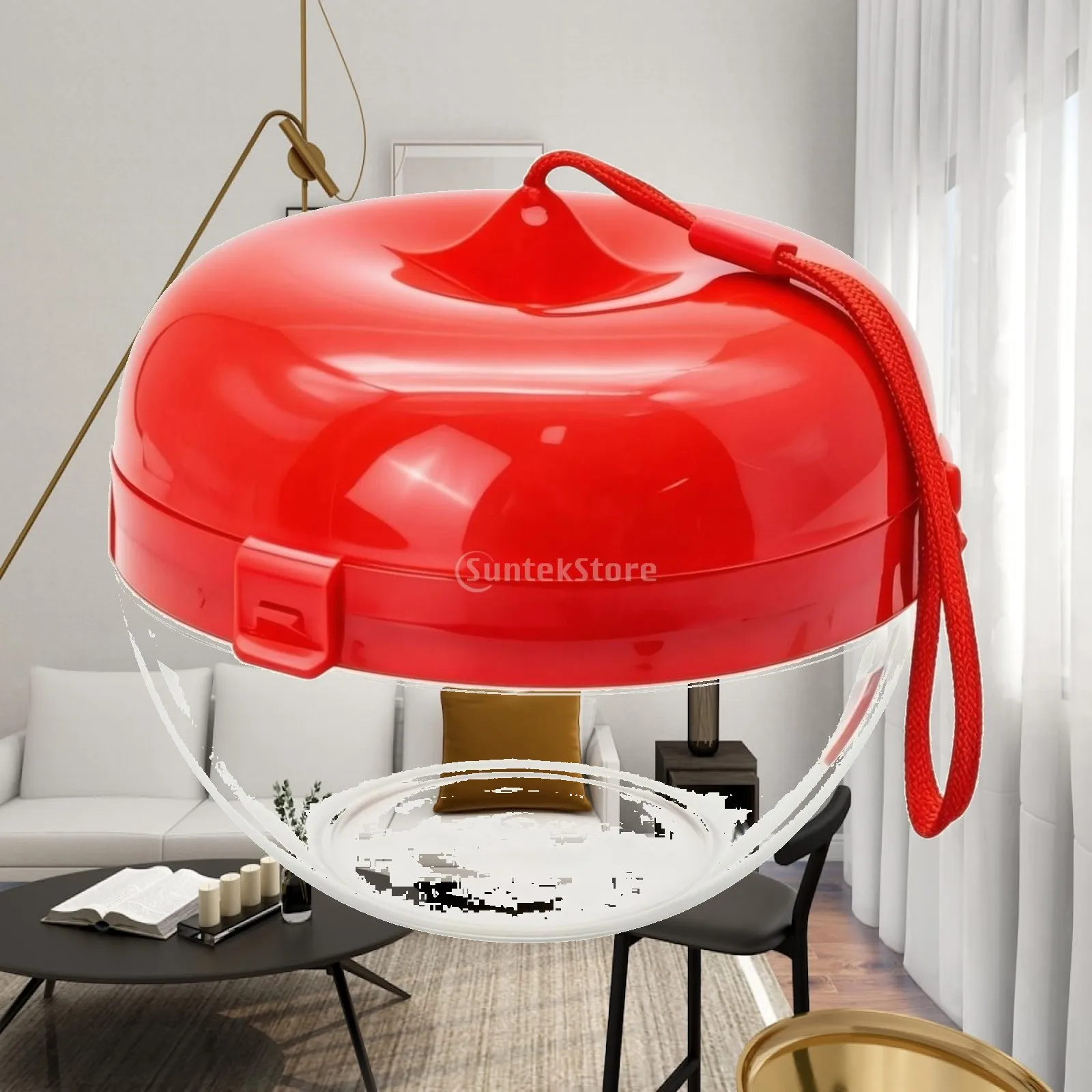 Apple-Shaped Salad Bowl Clear Portable Salad Bowl Container Leak-Proof BPAwithout for Commuters, Office, School