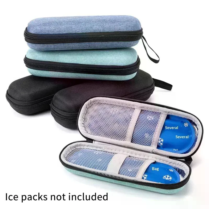 

Insulin Cooler Travel Case Waterproof Insulin Cooling Bag with Thermometer Display Medicine Organizer Bag for Diabetics