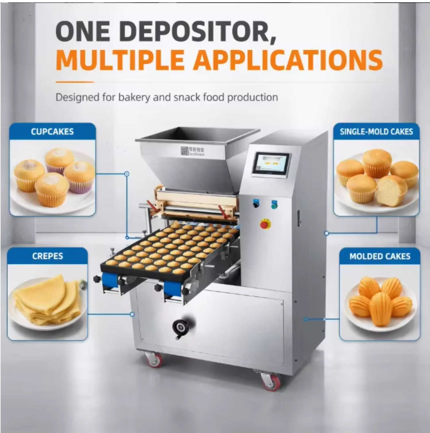 High Efficiency Automatic Cake Making Equipment Cake Batter Depositor Machine for Bakery Labor Saving Production