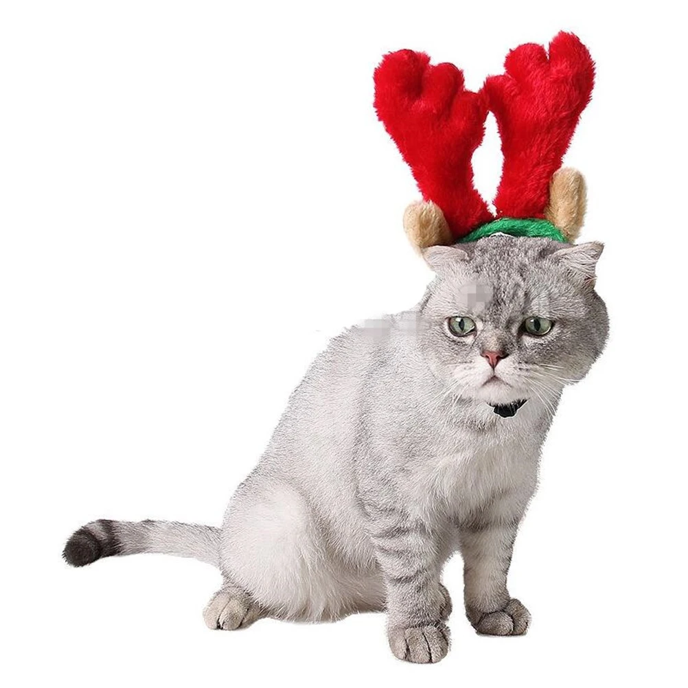 

Christmas Dog Bands Puppy Headdress Hair Hoops Headwear Reindeer Antler Headband Puppy Headdress Accessories