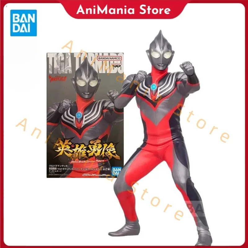 

Bandai Original Anime Model Heroic Courage Statue Ultraman Tiga Dragon Scroll Type Action Figure Toys Gifts for Children