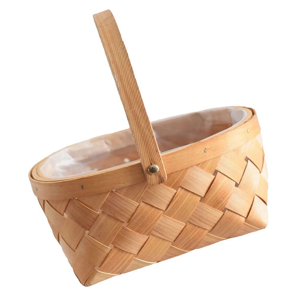 

Woven Basket Container H Storage Basket held Portable Photo Prop Natural Home Decor Durable Material Clear Texture