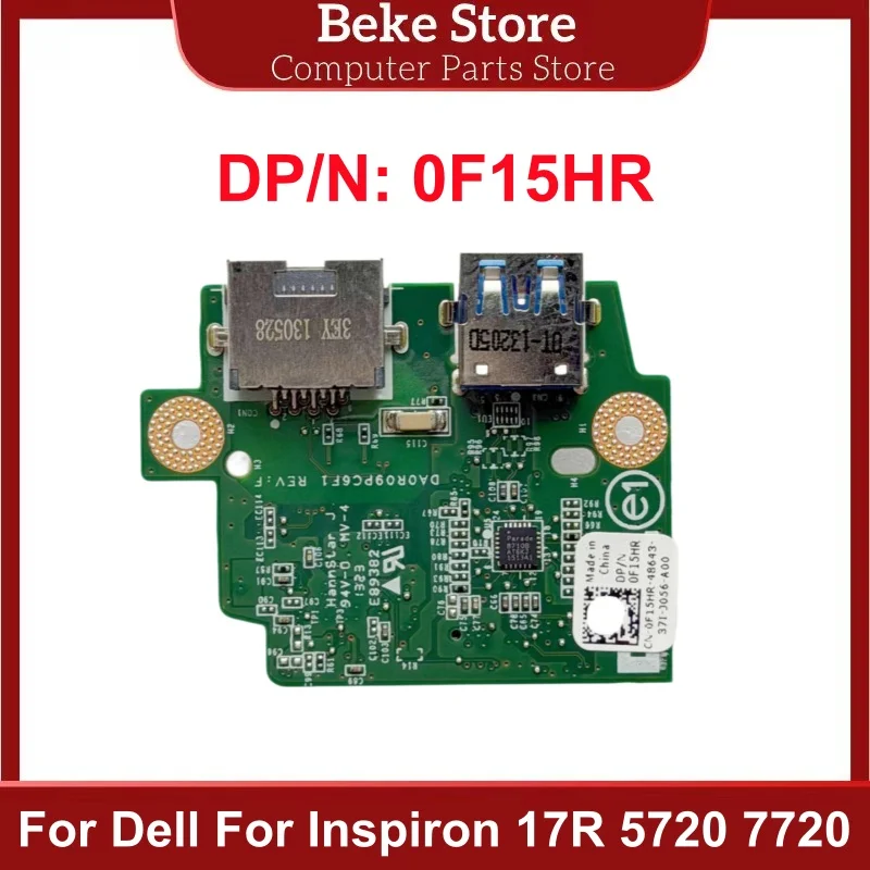 

Beke 0F15HR NEW For Dell For Inspiron 17R 5720 7720 Ethernet USB 3.0 Connector Board CN-0F15HR DA0R09PC6F1 F15HR Fast Ship