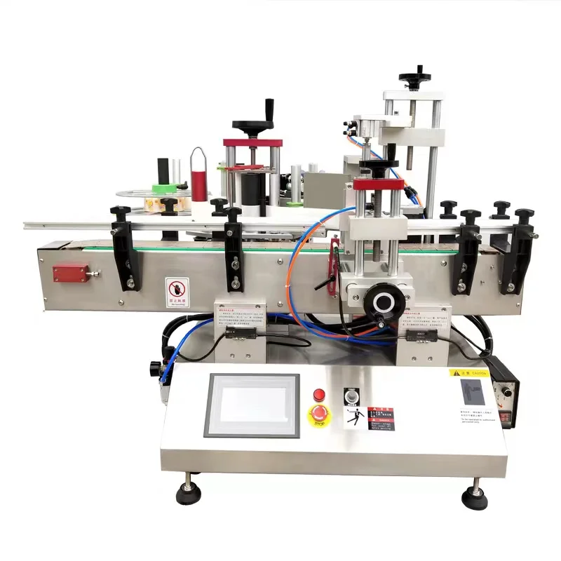 and Mineral Water Bottles for Metal and Glass PackagingAutomatic 10ml Plastic Round Desktop Labeling Machine for Beer