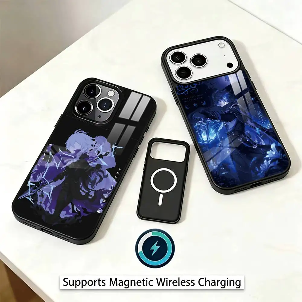 G-Genshin impact Flins Phone Case For iPhone17,16,15,14,13,12,11 Plus,Pro Magnetic Supports Magnetic Wireless Charging