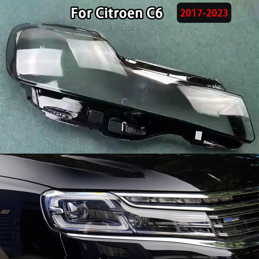 

Car Left Right Front Headlight Lens Cover Transparent Headlamp Shell Car Accessories For Citroen C6 2017-2023