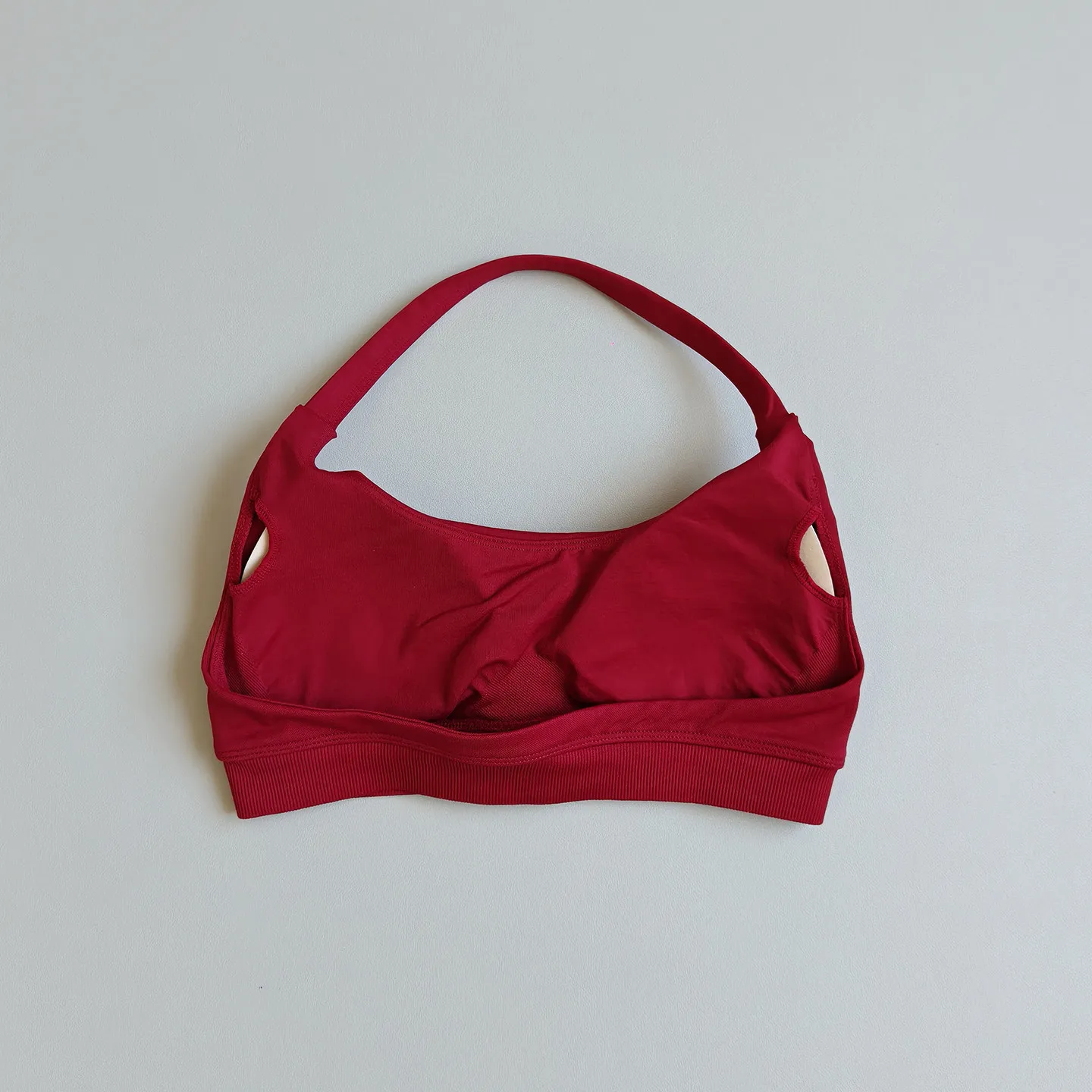 Nahtloser Neckholder-Sport-BH mit schönem Rückendesign, Push-up, stoßfest, schnelltrocknend, atmungsaktiv, für Damen, Fitness, Yoga, Oberbekleidung – Detail 13