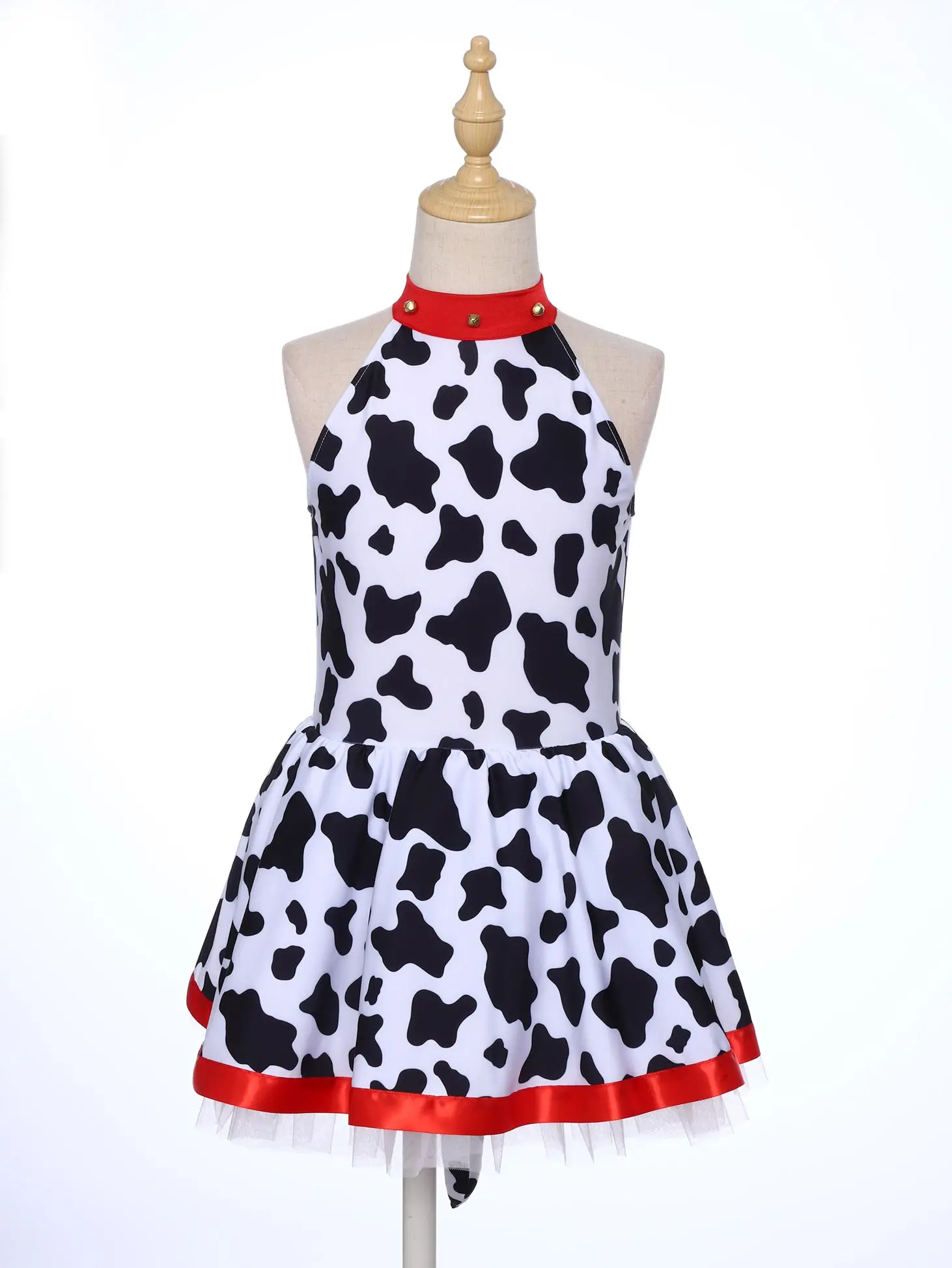 Kids Halloween Western Cowgirl Costume Girls Skirt Cosplay Cow Costumes Hippie Clothes Farm Animal Carnival Party Dress Up