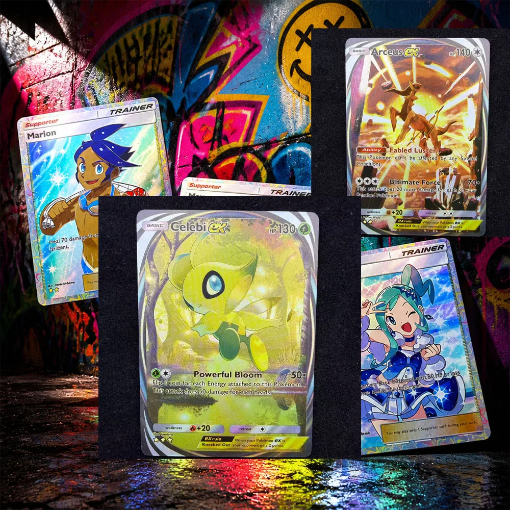 DIY TCG Pocket PKM Card B1 Mega Rising Supporter Trainer Lisia Marlon May Hala Copycat  SAR Holo Anime Game Collection Cards Toy