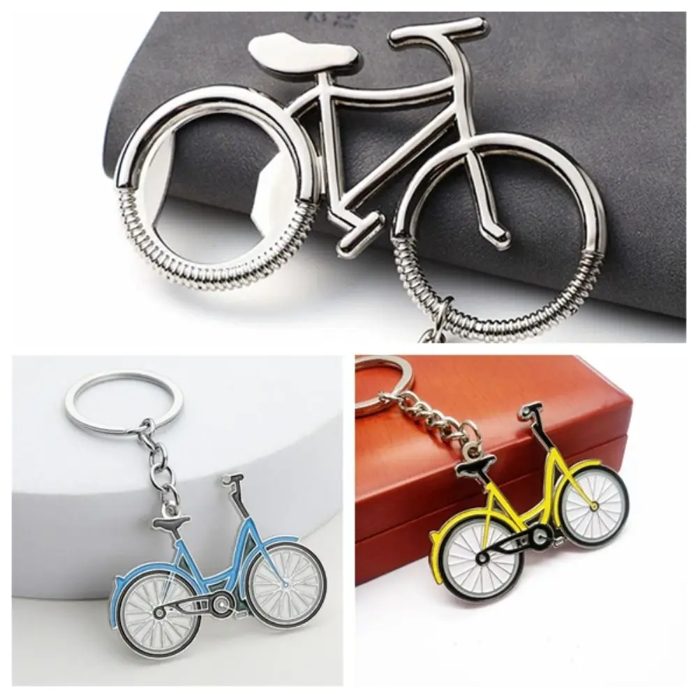 Metal Bicycle Keychain Men Gifts Fashion Multifunctional Bike Key Rings Portable Creative Bottle Opener Keyring Thanksgiving