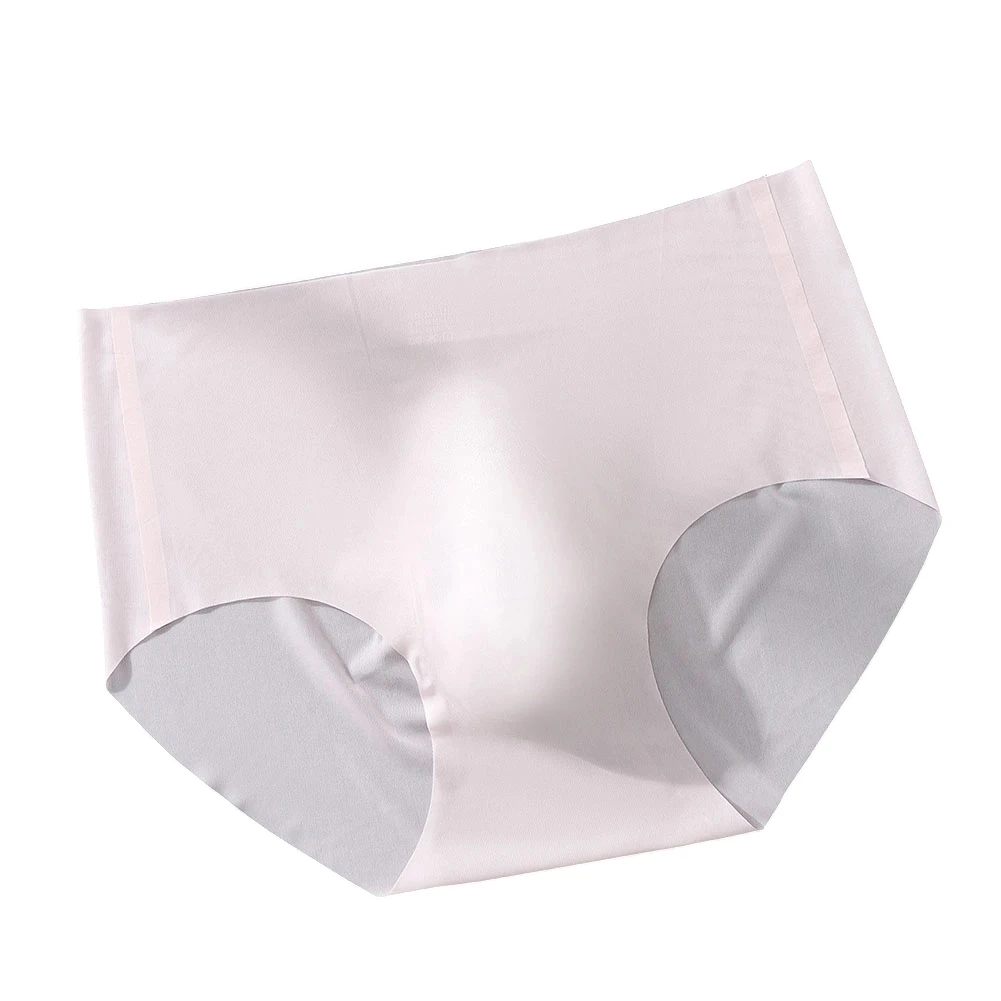 Men's Thin Seamless Bikini Ice Silk Briefs Seamless Extreme Men's Underwear 3D Bulge Pouch Very Hot Lingerie Solid Underpants