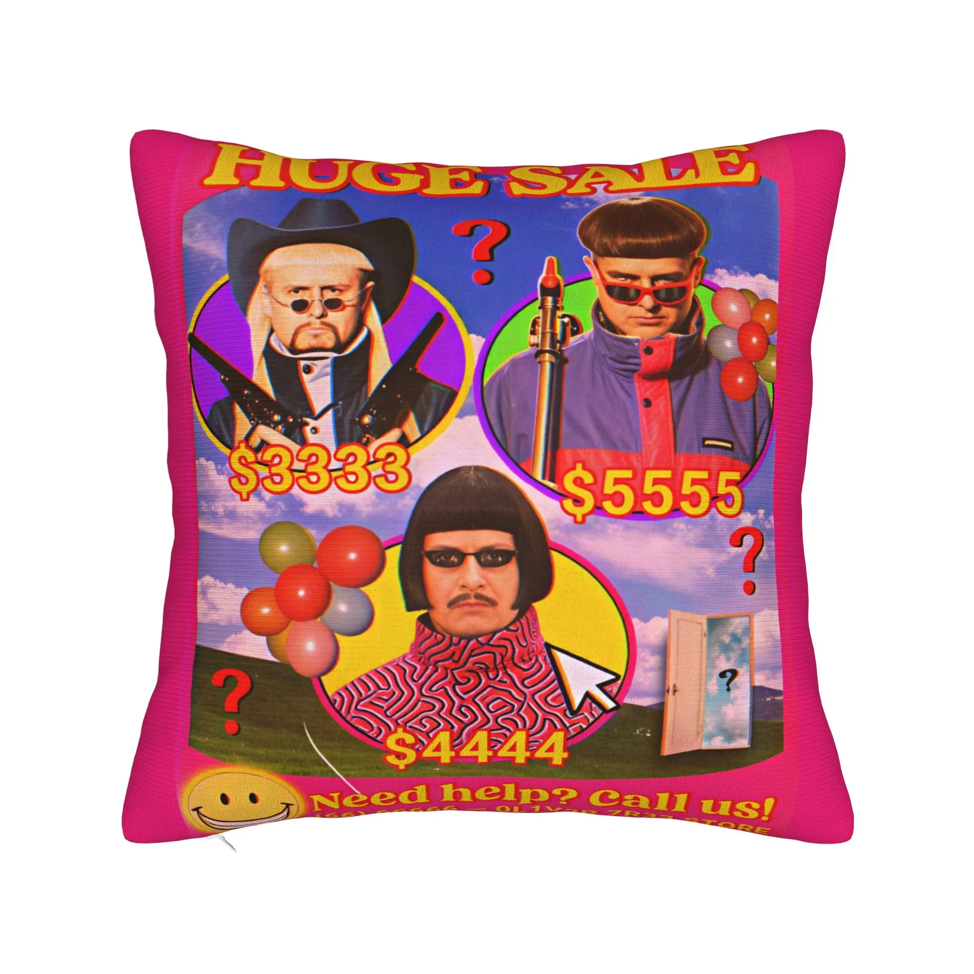 Oliver Tree Rest In Peace Memorial Pillow Cover  Square Cushion Cover Kawaii Pillow Case For Sofa Bedroom Home Decor