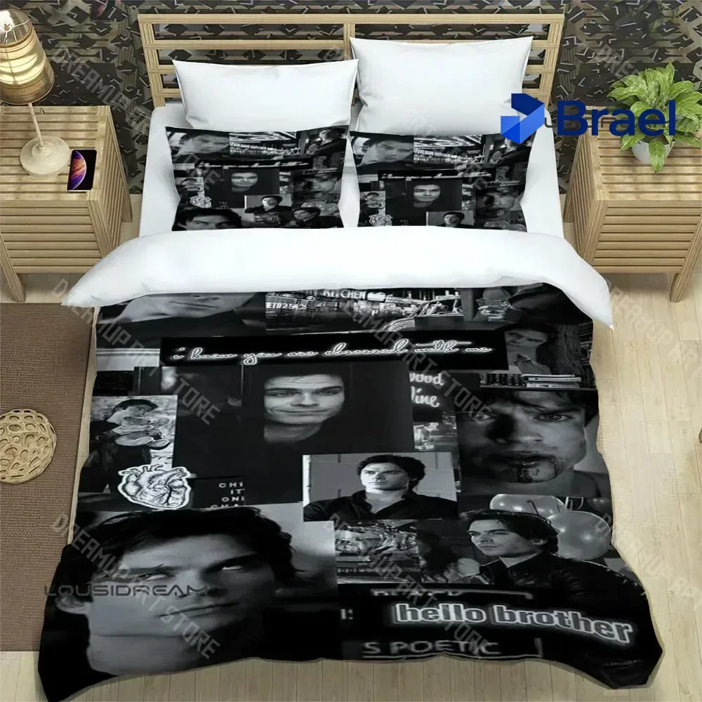 Exquisite 3D Print The Vampire Diaries Damon Salvatore Bedding Sets Exquisite Bed Supplies Set Duvet Cover Bed Comforter Set Bed