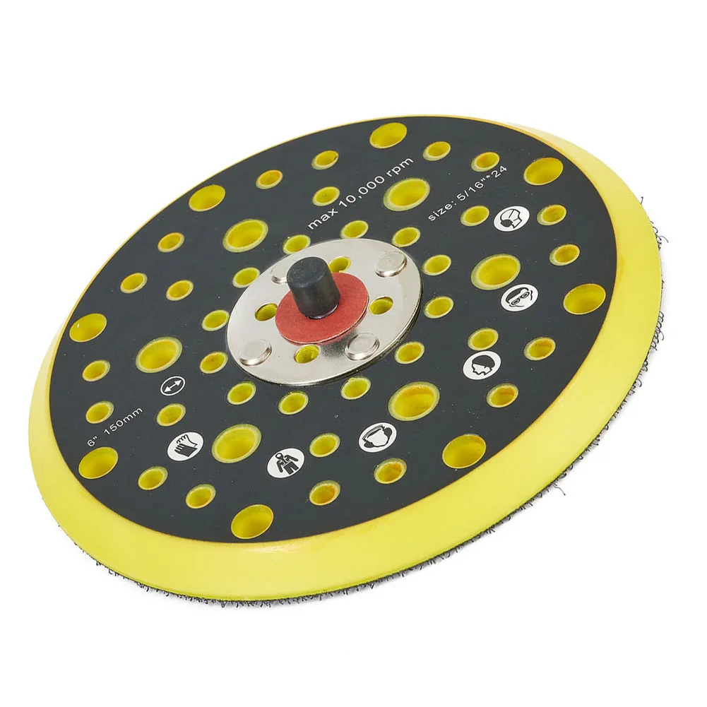 6 Inch 150mm 52 Holes Sander Backing Pad Hook & Dust Free Sanding Disc For Air Sander Power Sander Polisher Tools
